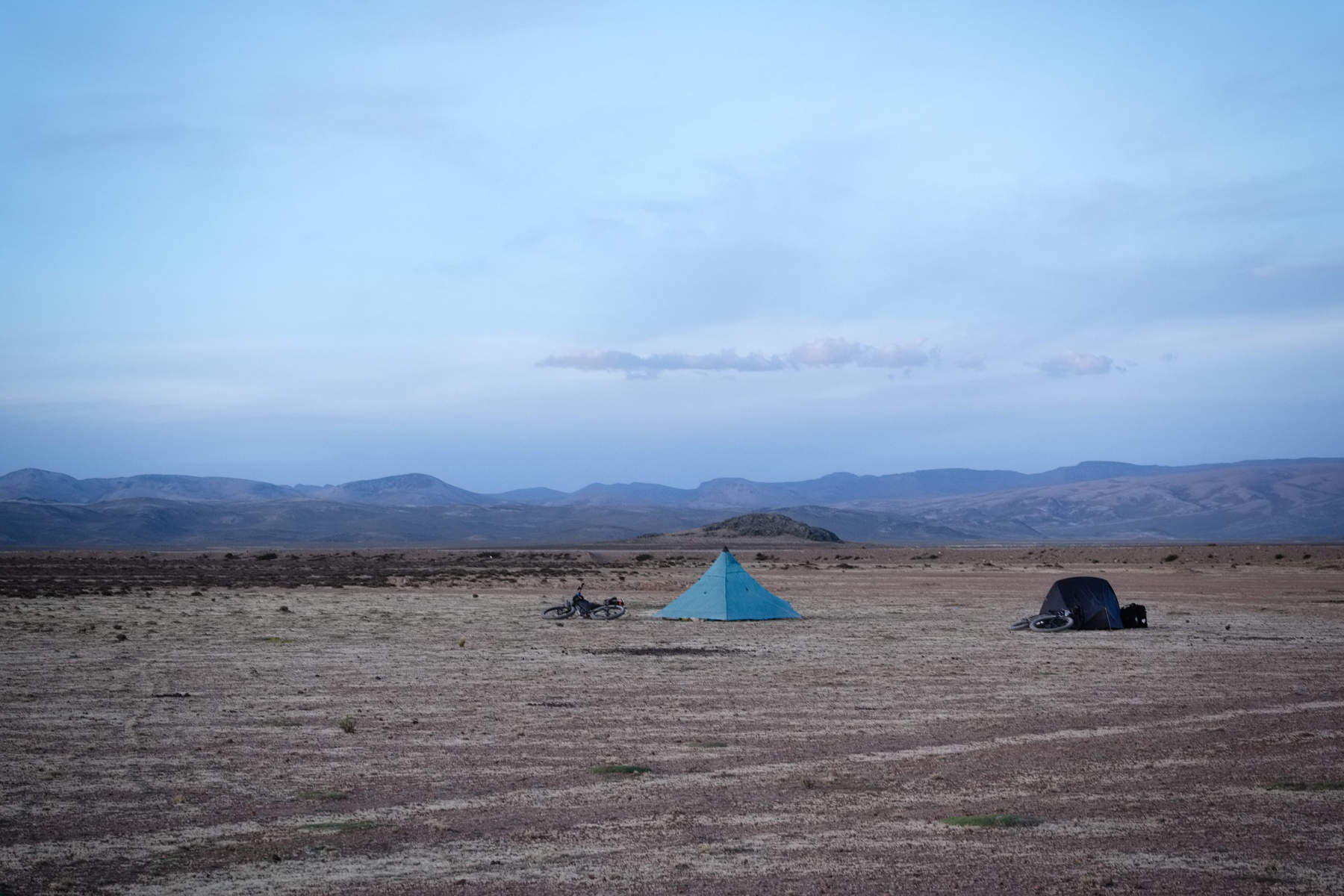 high altitude campsite in Peru