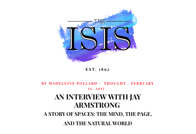 ISIS Magazine snippet - an interview with Jay Armstrong of Elementum Journal